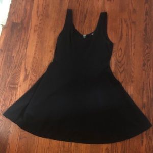 Express black stretchy skater dress